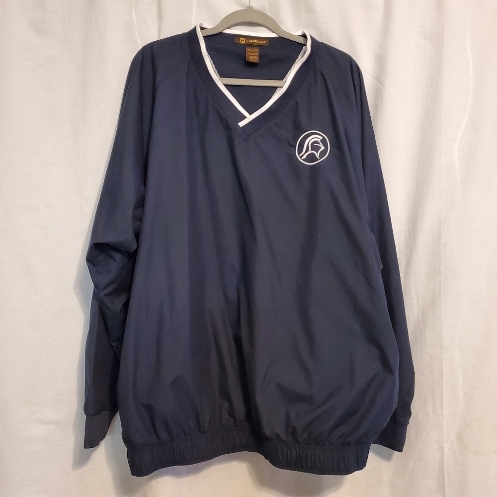 Harriton Michigan State Spartans navy blue Microfiber Windshirt Pullover 2XL - Picture 3 of 7